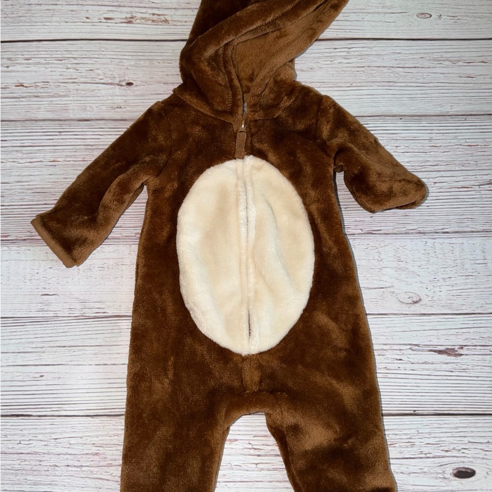 Carter’s Baby Hooded Plush Fleece Jumpsuits Cozy Winter bundle of 2 3 Monts - Picture 2 of 5